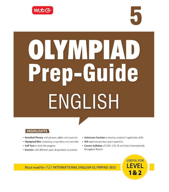 MTG Olympiad Prep-Guide English Class 5 - Detailed Theory, Self Test with IEO Chapterwise Previous Year Question Paper For SOF 2023-24 Exam